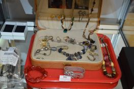Jewellery Case and Contents of Costume Jewellery;