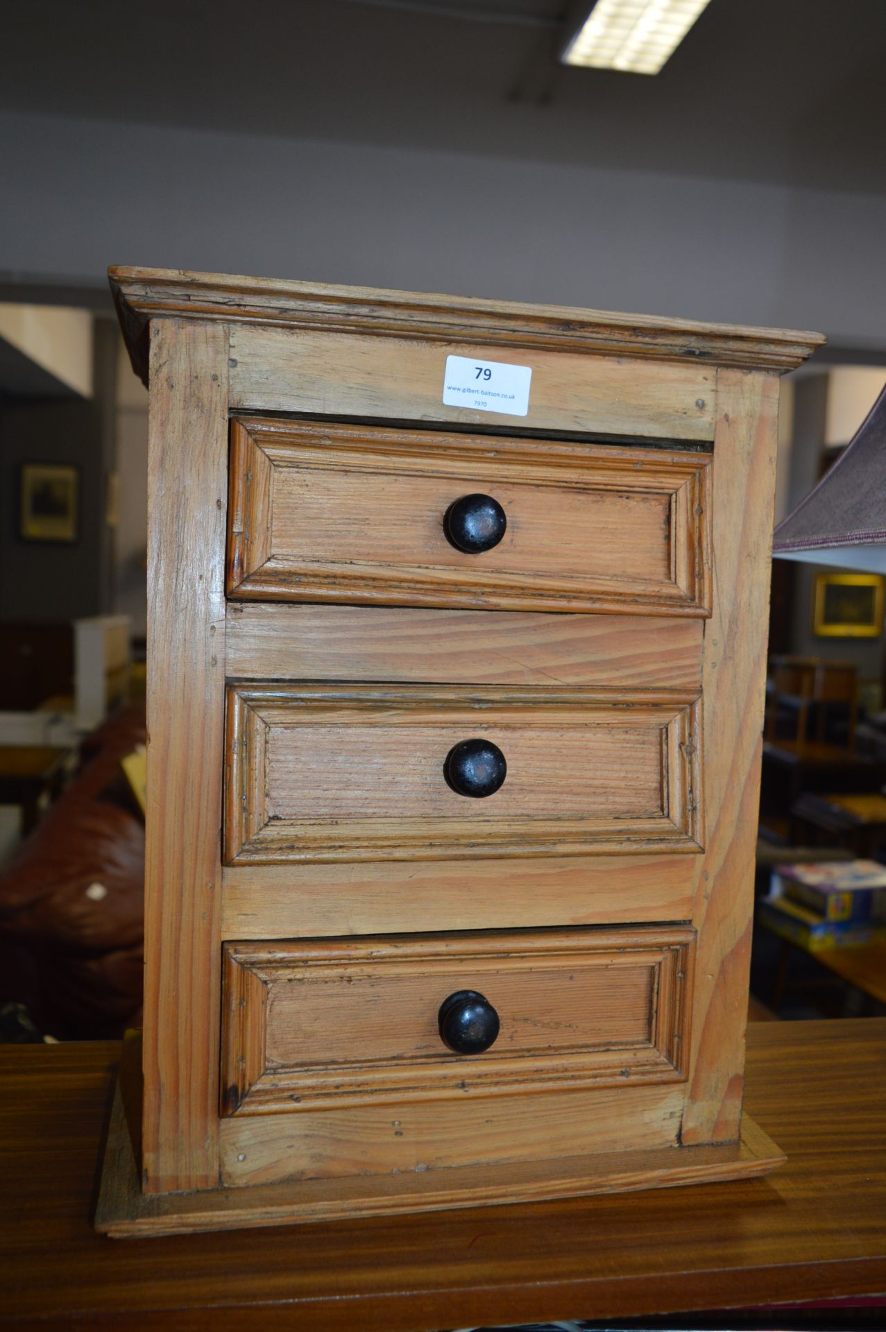 Small Pine Three Drawer Chest