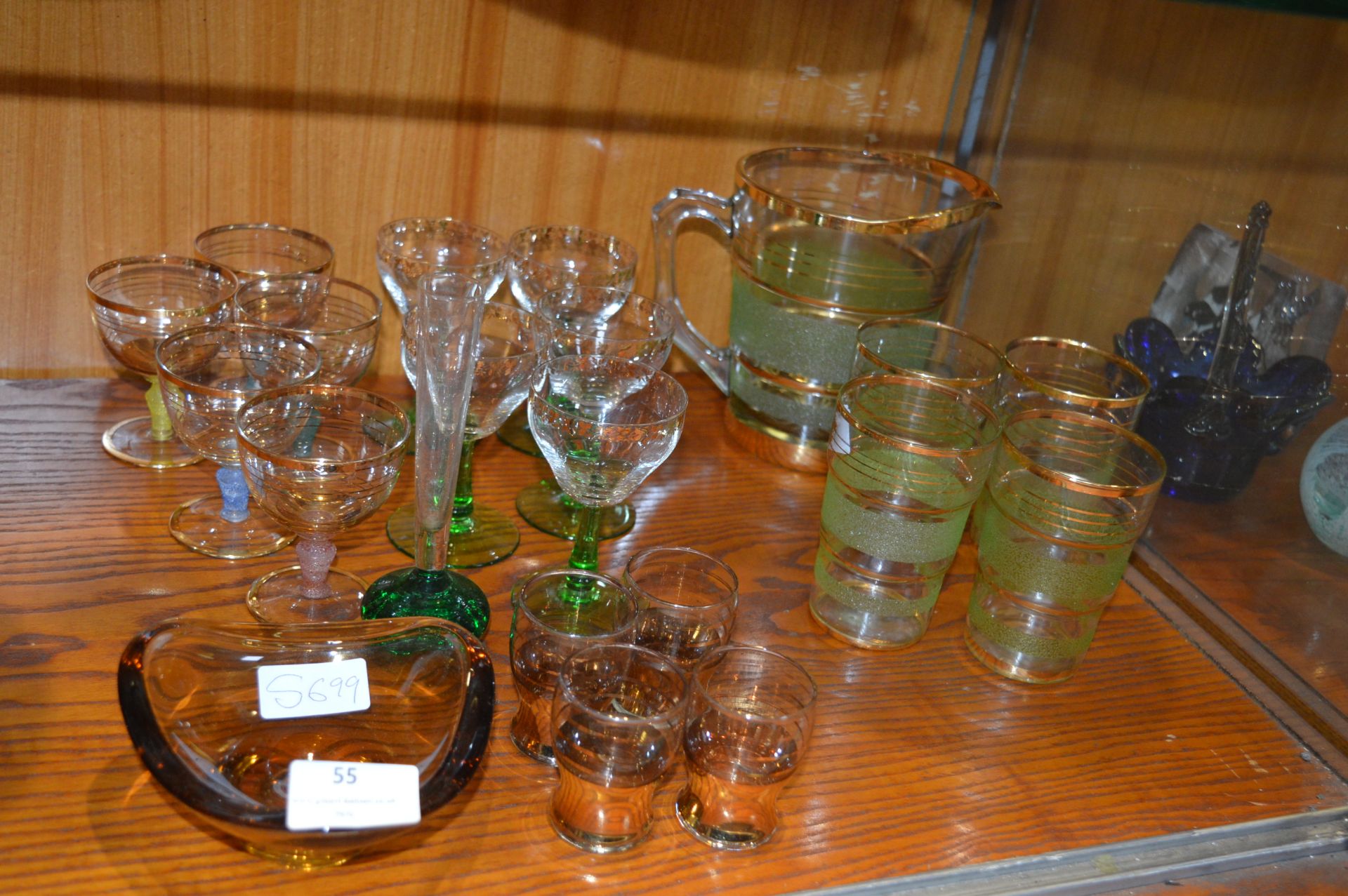 Assorted Drinking Glassware Including Lemonade Set