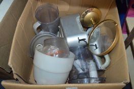 Box Containing Mixers, Blenders and a Toilet Mirro