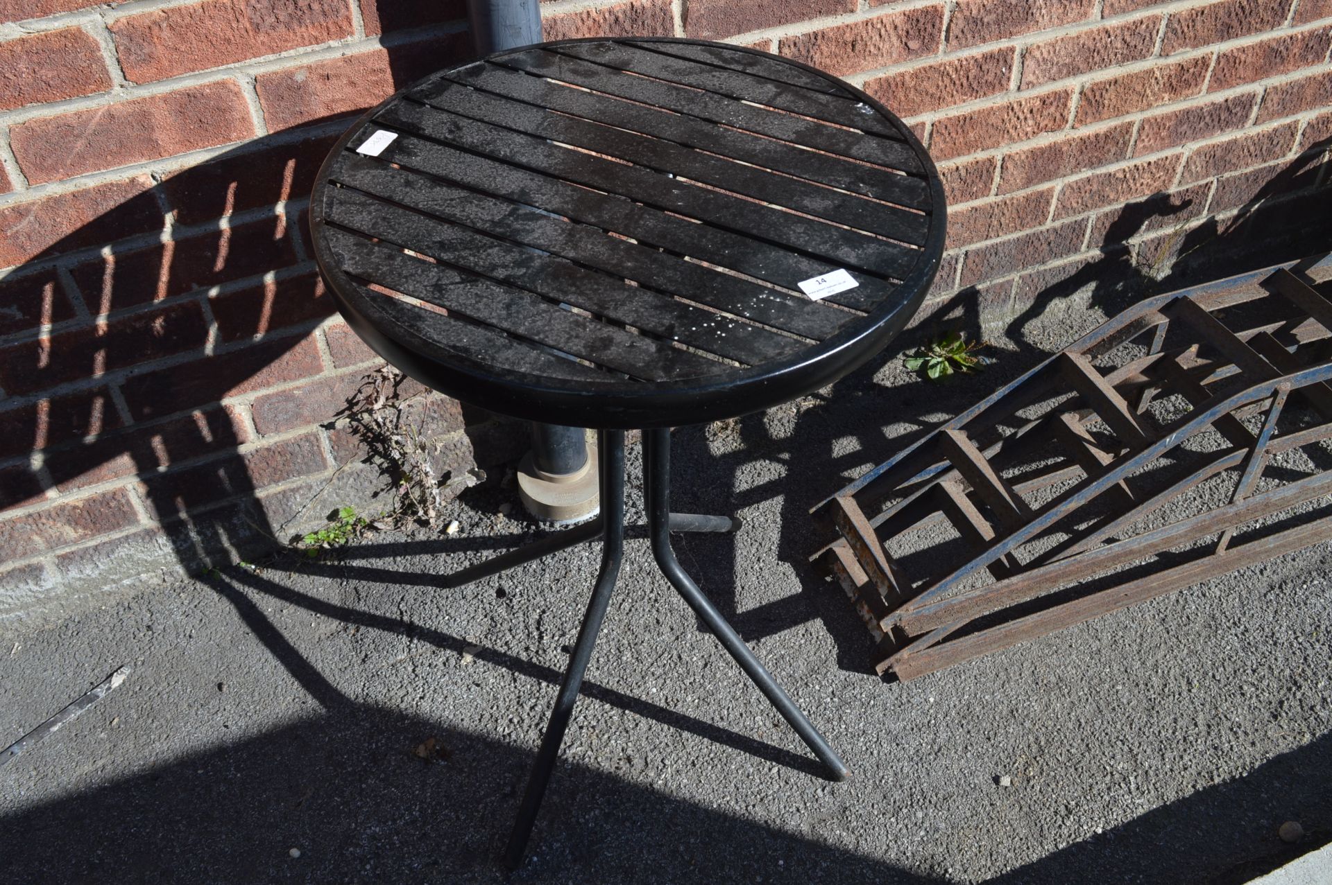 Black Tubular Metal Garden Table