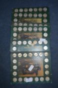 Collection of Six Carded Shell Coin Collections -