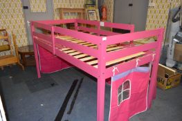 Pink Child's High Bed with Under Play Area