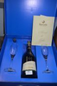 Bottle of Codorniu with Champagne Flutes in Presen