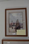 Framed Jack Rigg Print - Humber Dock with Spurn Li