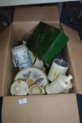 Box Containing Storage Jars, Cake Tins, Shoe Clean