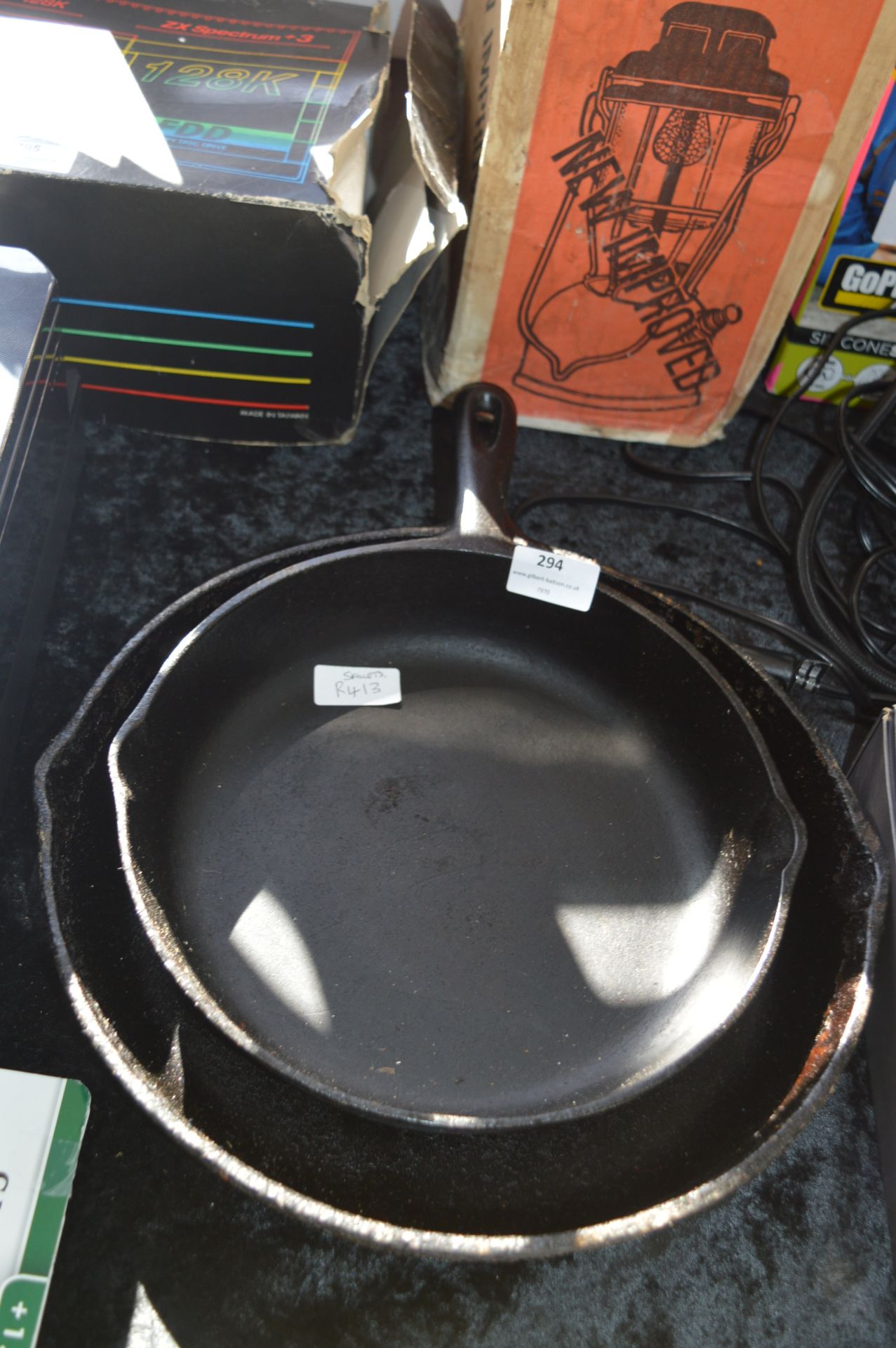 Two Cast Iron Skillet Pans