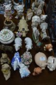 Collection of Animal Figurines Including Dogs, Pig