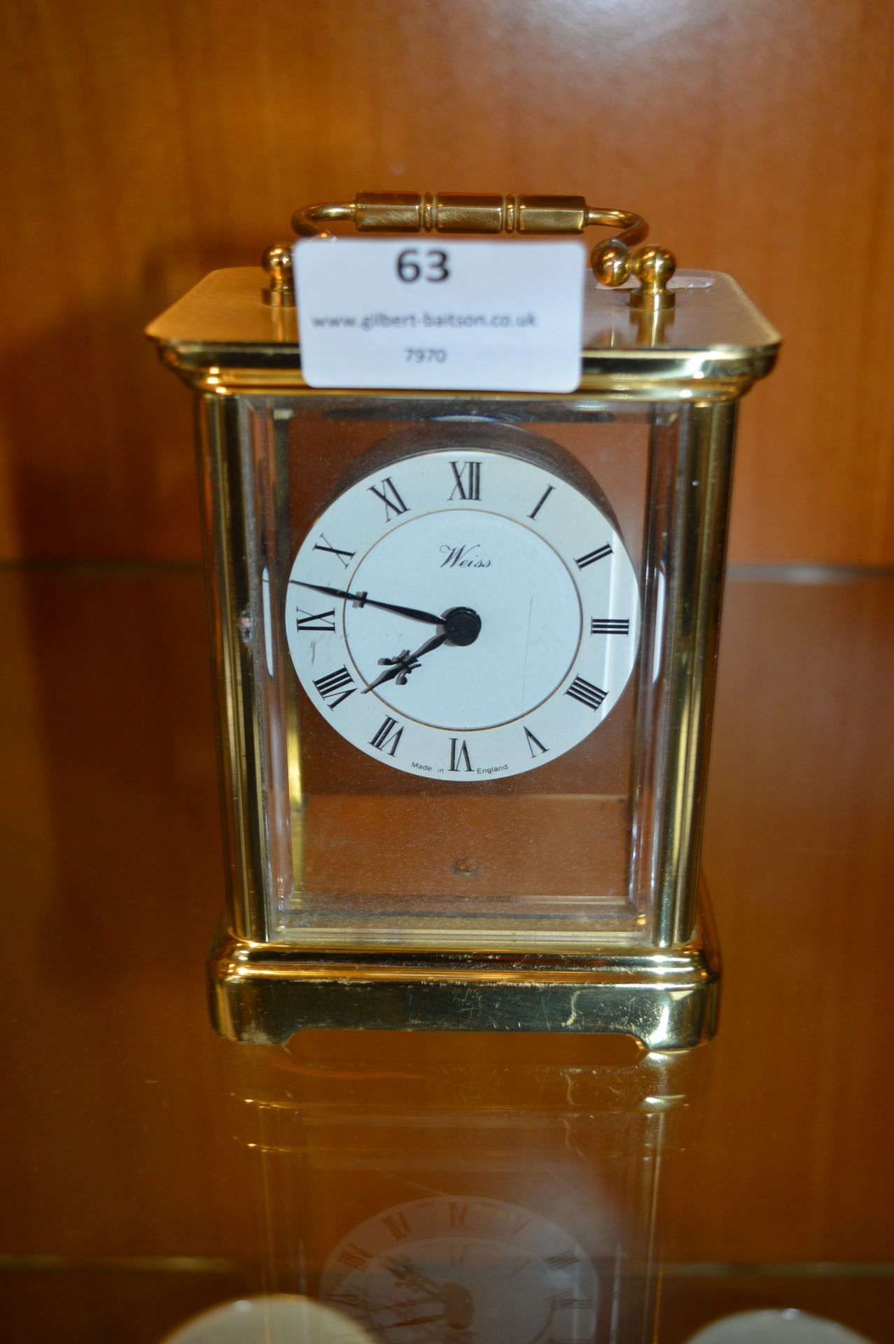 Weiss Brass Effect Carriage Clock