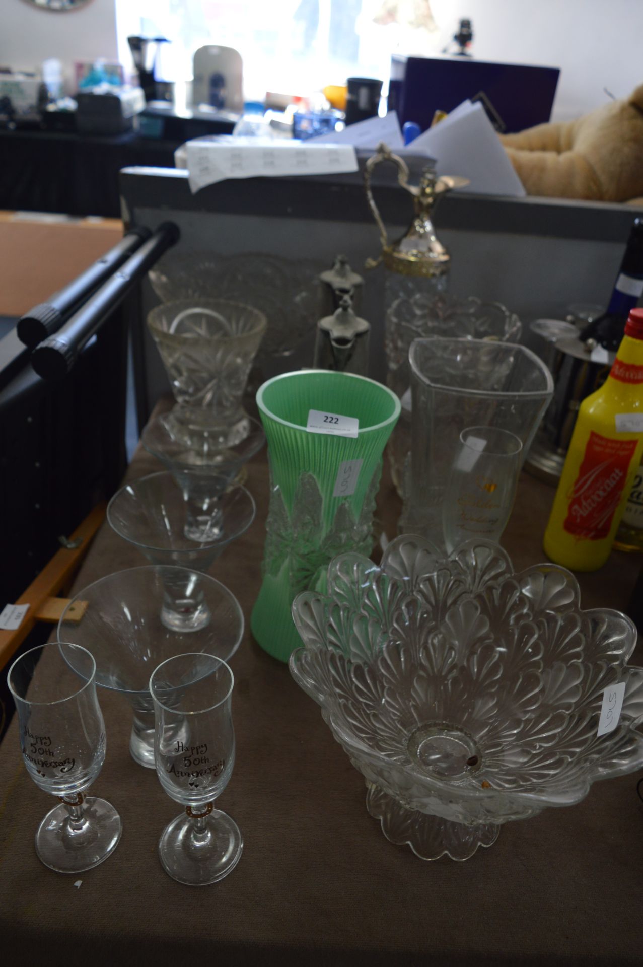 Quantity of Glassware Including Large Vases, Sherr
