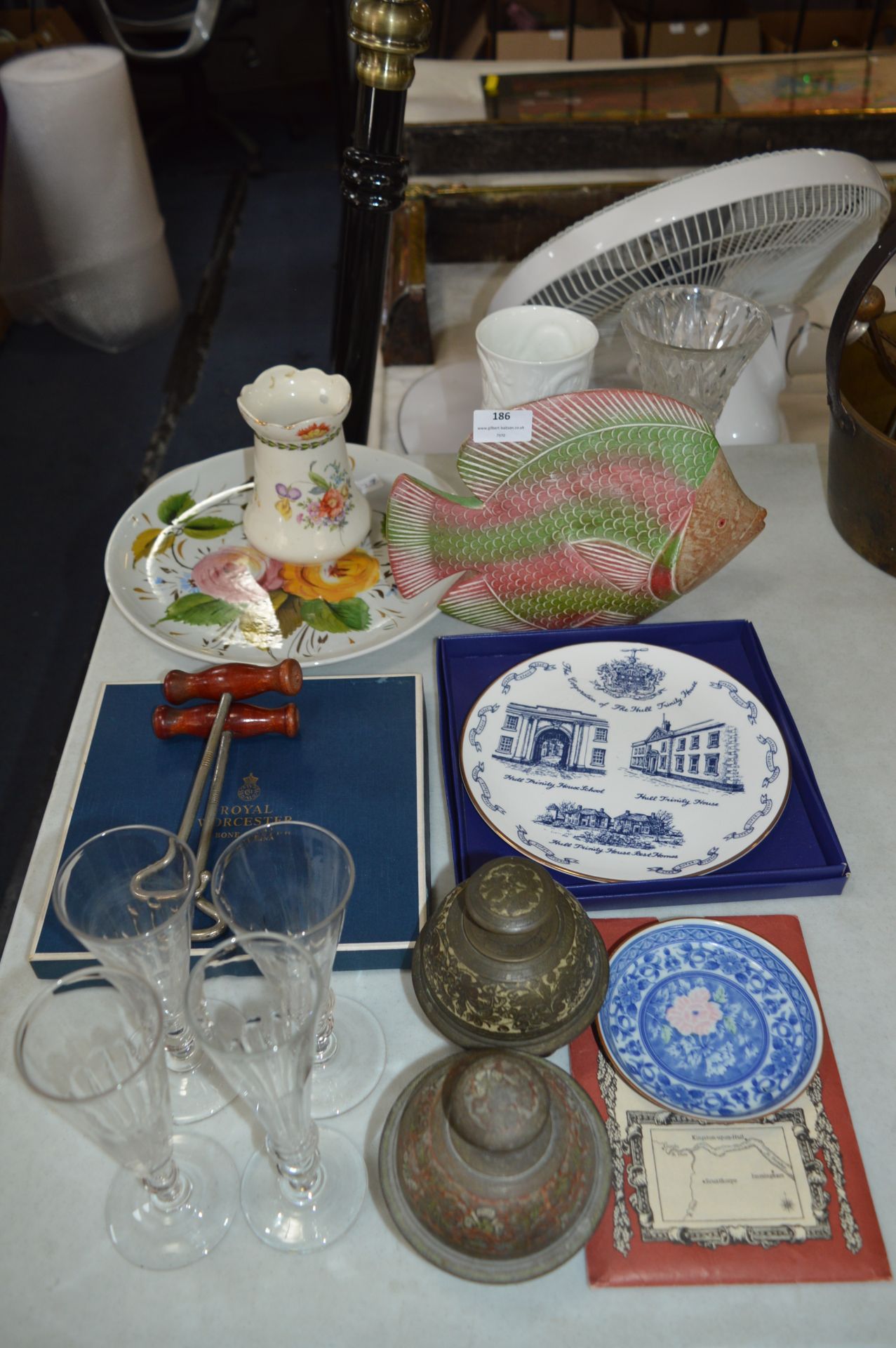 Champagne Flutes, Decorative Plates, Royal Worcest