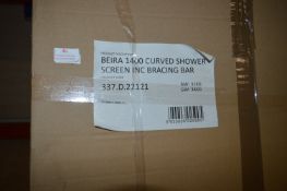 *Beira 1400 Curved Shower Screen with Bracing Bar