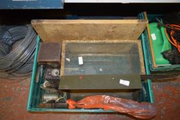 Box of Vintage Tools, Fish Tank, Chopping Board, e