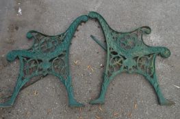 Pair of Cast Iron Bench Ends
