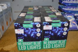 *Five Sets of Outdoor 80 Bright Blue LED Lights
