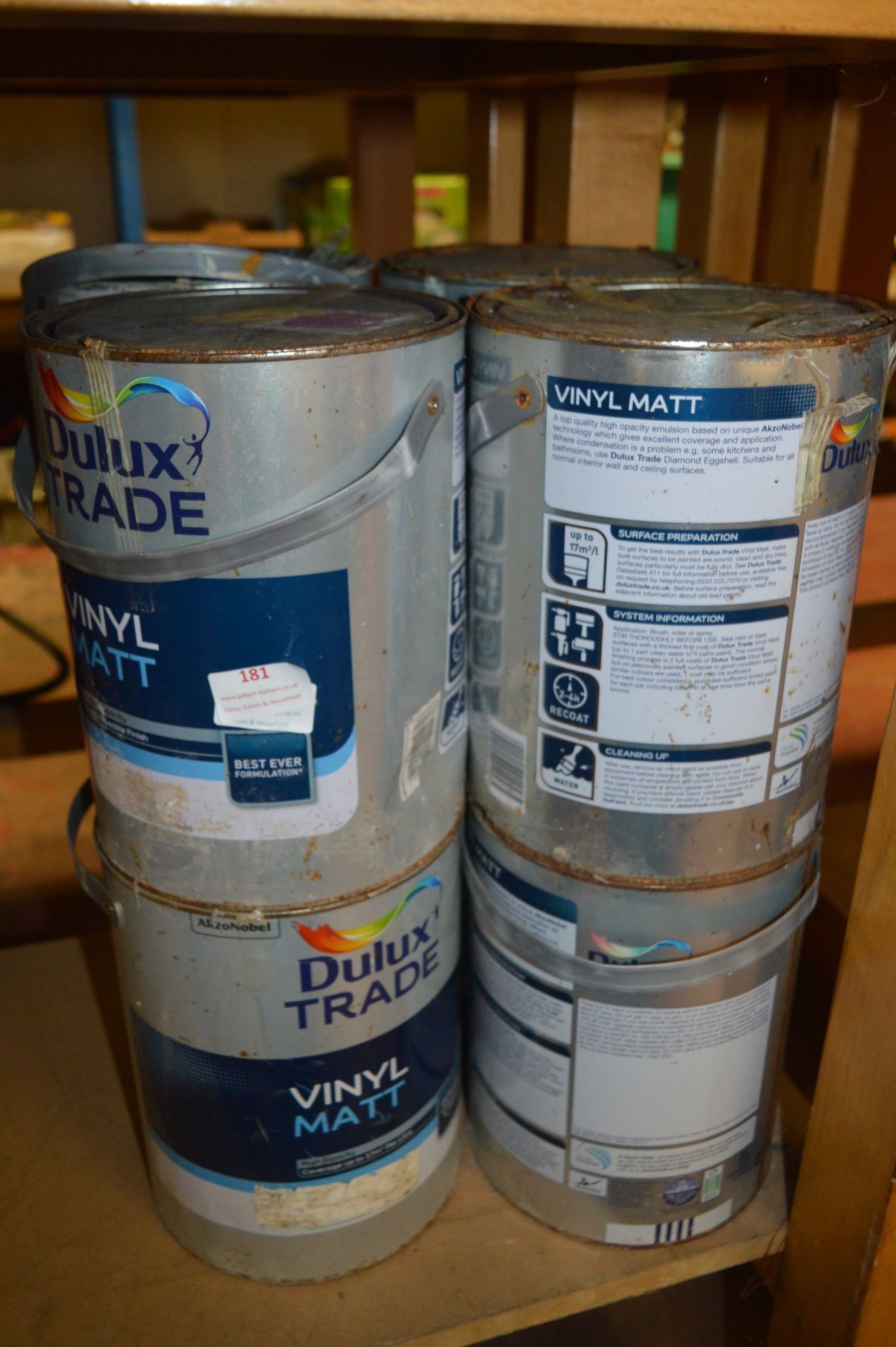 *Eight Cans of Dulux Vinyl Matt Emulsion