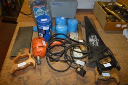 Saws, Drills, Camping Gas Stove, etc.