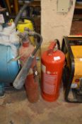 6L Foam Fire Extinguisher and a Carbon Dioxide Fir