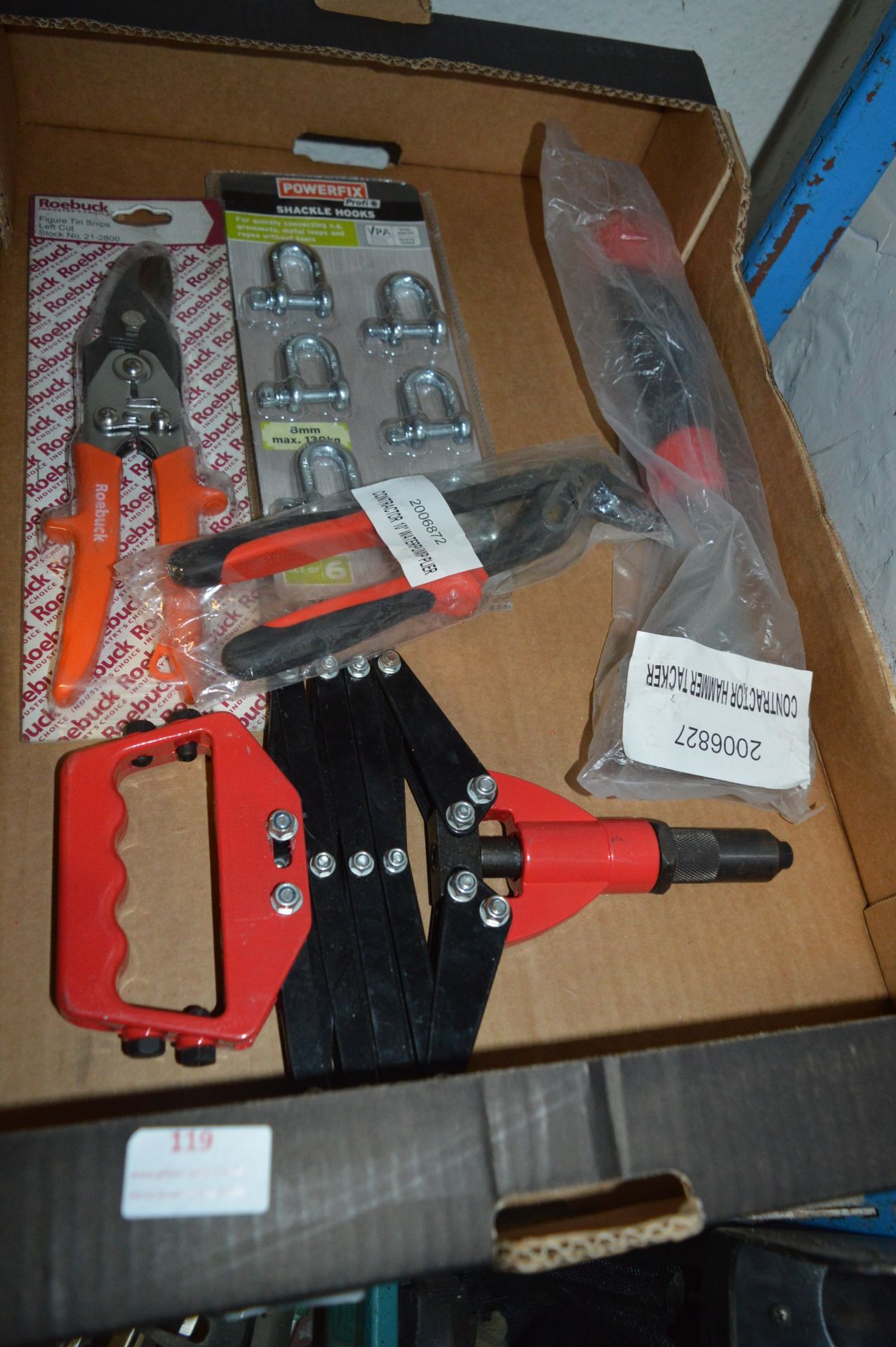 *Rivet Gun, Tin Snips, Pliers, etc.