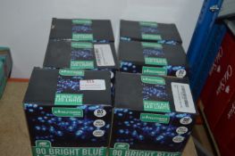 *Six Boxes of 80 Bright Blue LED Lights
