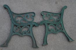 Pair of Cast Iron Bench Ends