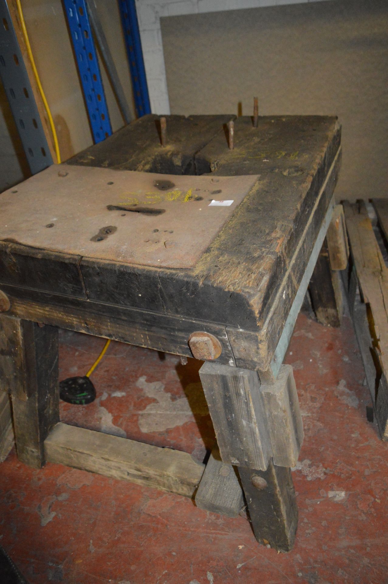 Small Vintage Industrial Stool Bench