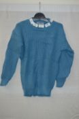 Box of Five Blue Crew-Neck Knitted Jumpers