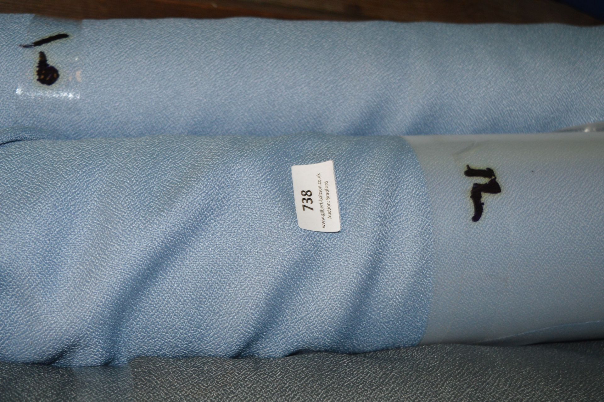 6ft Width Roll of Light Blue Fabric 12m