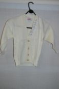 Box of Five Cream Knitted Cardigans with Faux Pear