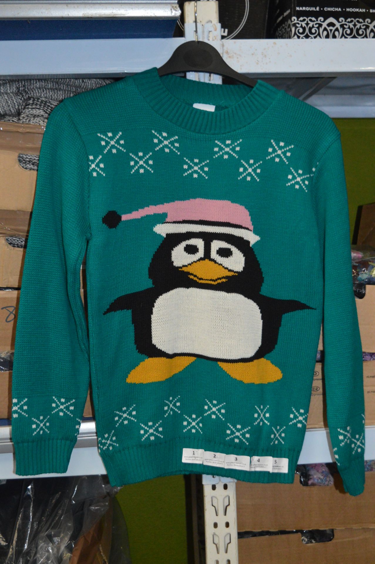 Box of Five Festive Penguin Jumpers
