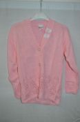 Box of Five Pink Knitted Cardigans with Faux Pearl