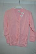 Box of Five Pink Knitted Cardigans with Faux Pearl
