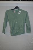 Box of Five Green Knitted Cardigan with Faux Pearl