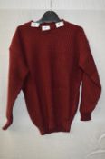 Box of Five Burgundy Crew-Neck Knitted Jumpers