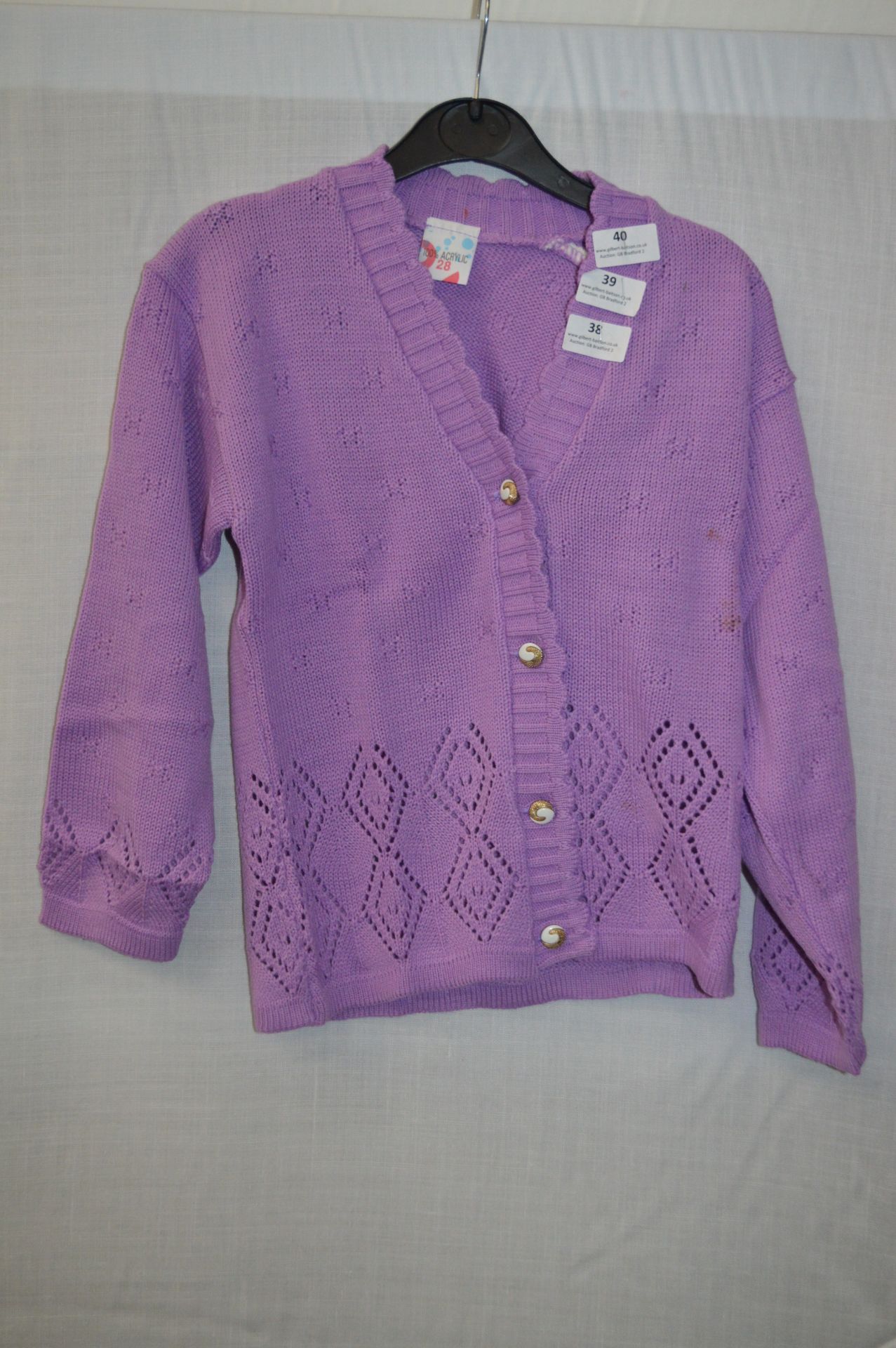 Box of Five Lilac Knitted Cardigans