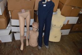 Four Assorted Mannequin Components