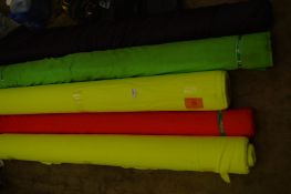 Four Rolls of Assorted Fabric