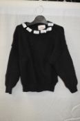 Box of Five Black Crew-Neck Knitted Jumpers