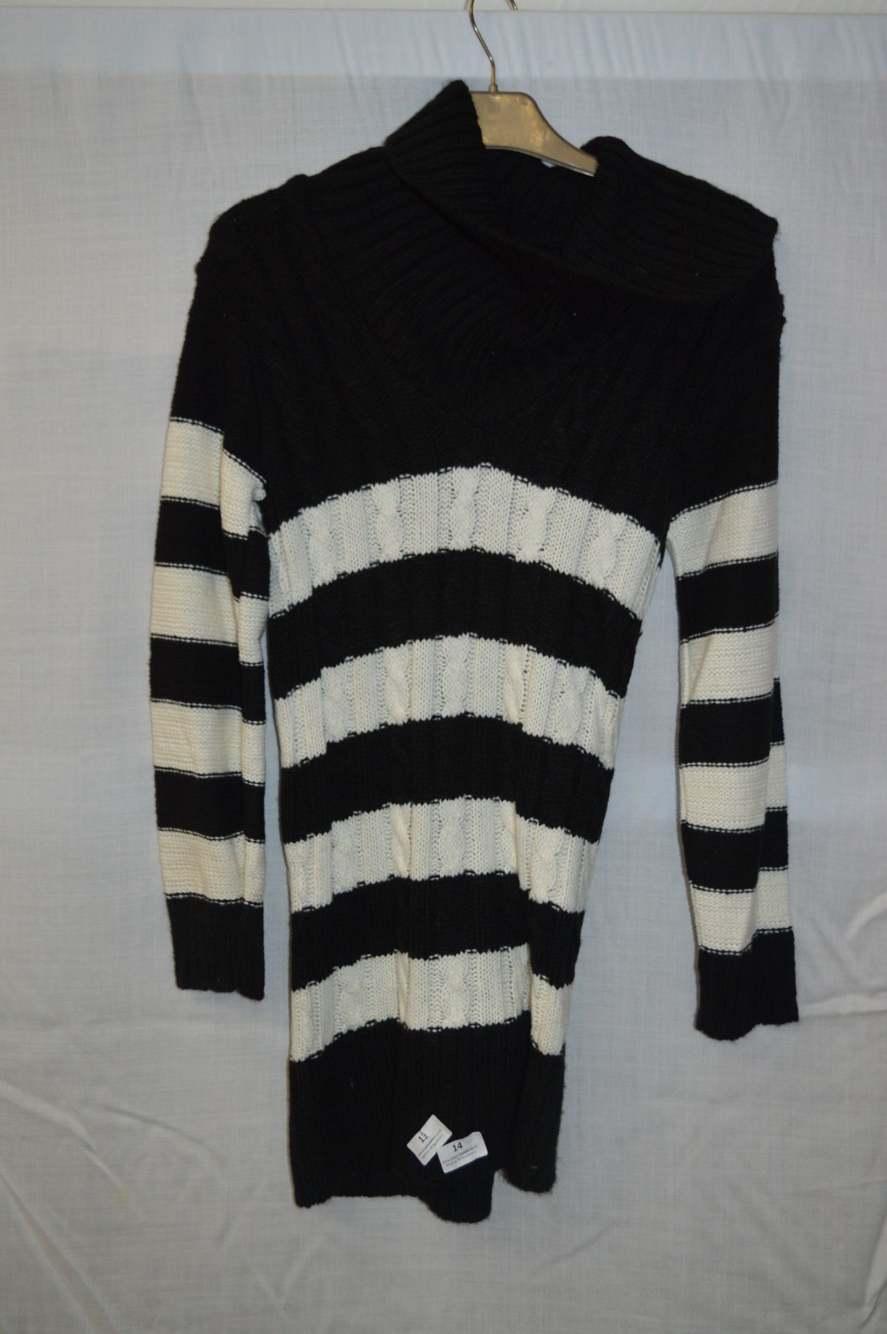 Box of Five Knitted Black & White Stripped Jumper