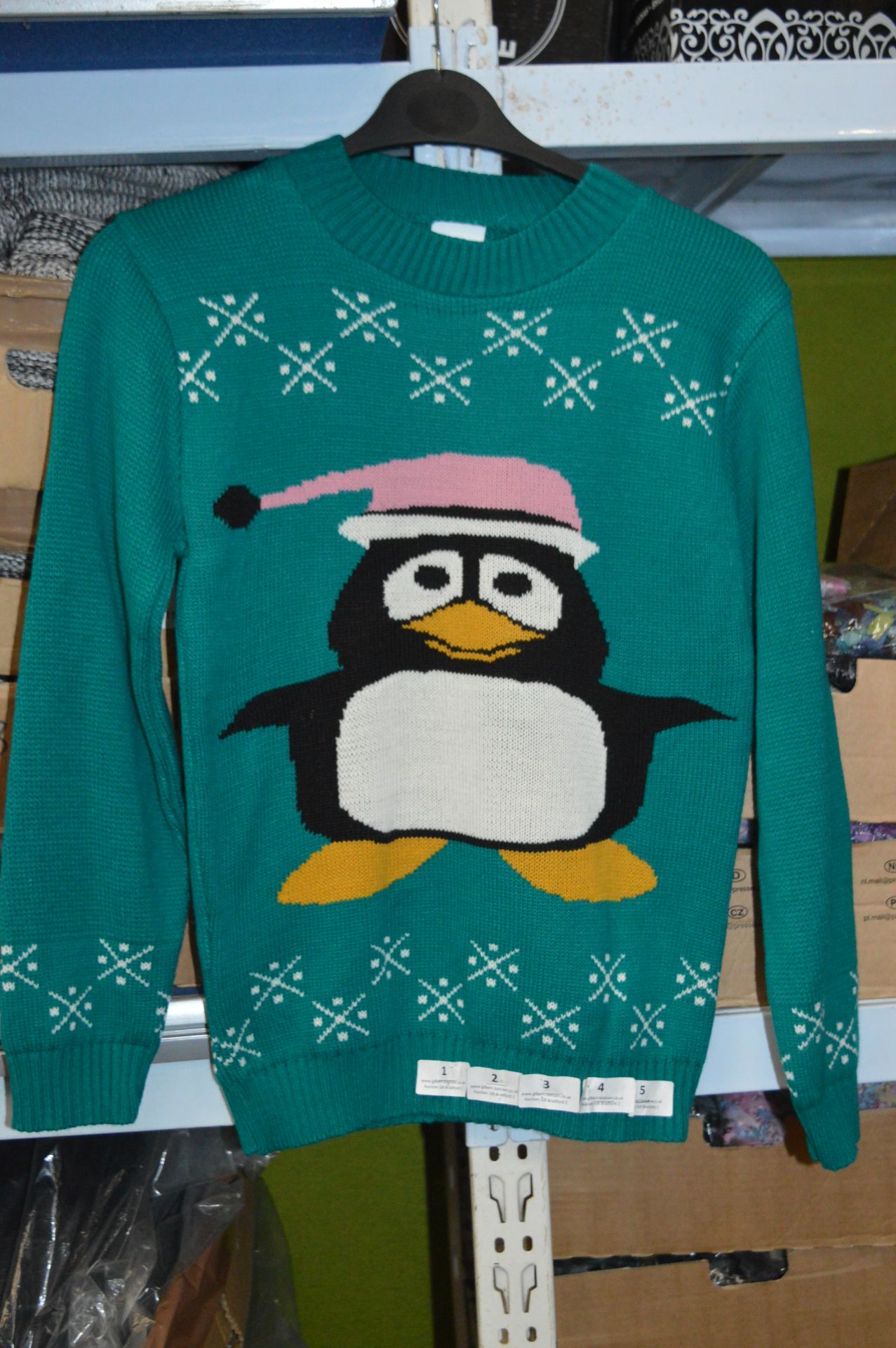 Box of Five Festive Penguin Jumpers