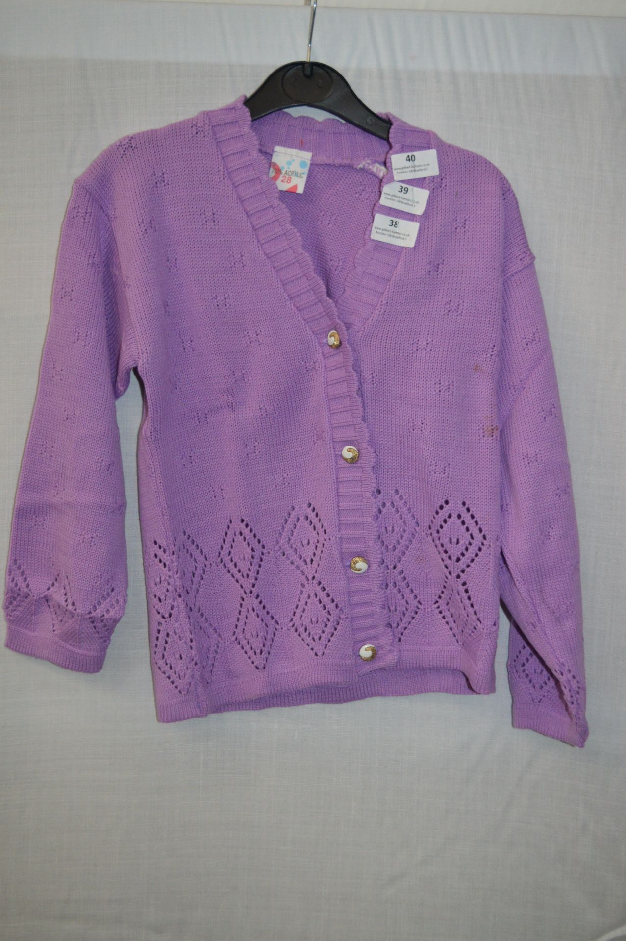 Box of Five Lilac Knitted Cardigans