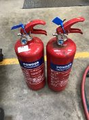 *Two Dry Powder 2kg Fire Extinguishers