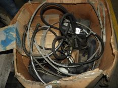 *Box Containing Assorted Hydraulic Hoses, Wire Exp