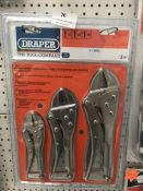 *Two Sets of Three Draper Vice Grips