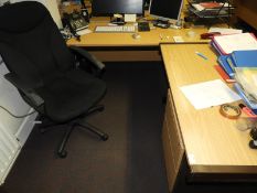 *Two Straight Office Desk in Light Oak Finish on B