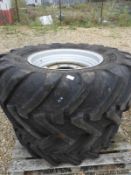 *Pair of Michelin 460/70R24 Agricultural Tyres on
