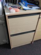 *Two Drawer Foolscap Filing Cabinet in LIght Beech