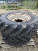 *Pair of Kingstone MPT405/70-24 Agricultural Tyres