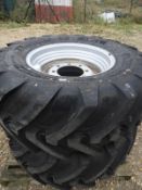 *Pair of New Michelin 460/70 R24IND Tyre on Eight
