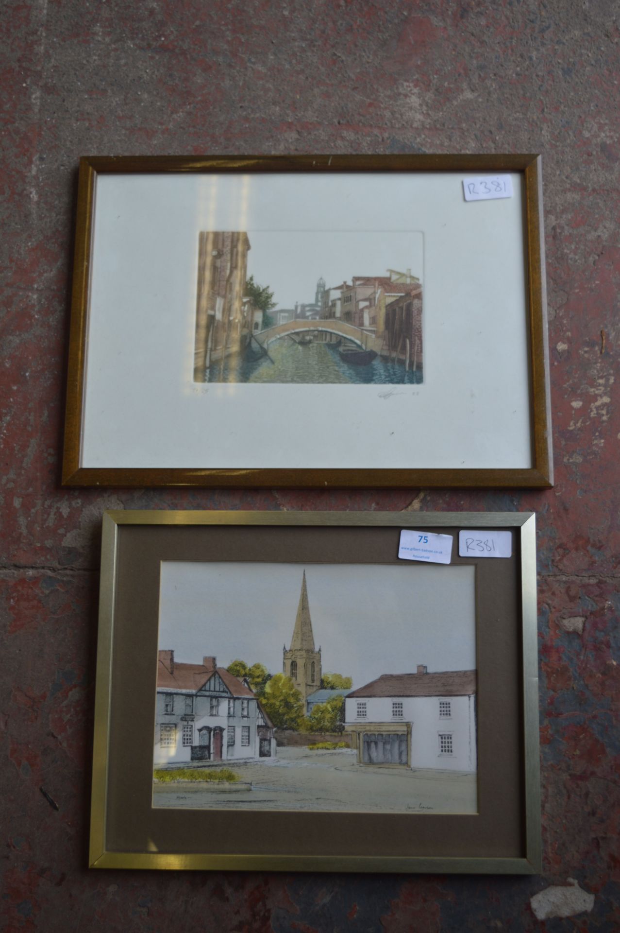 Two Print ; Signed Limited Edition Print of Venice